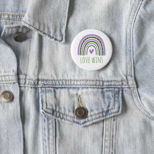ゲンダー・クィア プライド 愛は勝つ LGBT レインボー バッジ (インサイチュ)