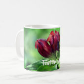 ゲンチアンパーソナライズされた花 コーヒーマグカップ (正面左)