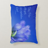 ゲンティアンフラワーライフアティチ感動的ュード引用文 アクセントクッション (正面(垂直))