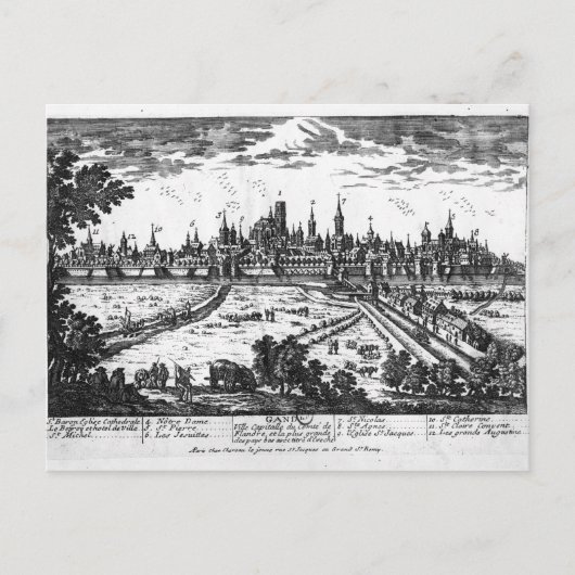 ゲントの表示 ポストカード (正面)