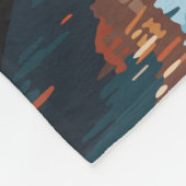 ゲントベルギートラベルアートヴィンテージ フリースブランケット (角)