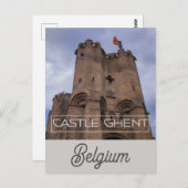 ゲントベルギーGravensteen城の旅行写真 ポストカード (正面/裏面)