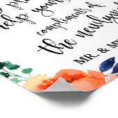 ゲント結婚ズのバスルームのバスケット8x10フローラのサイン ポスター (角)