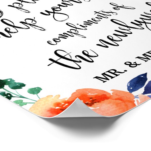 ゲント結婚ズのバスルームのバスケット8x10フローラのサイン ポスター (角)