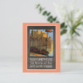 ゲント,ベルギー,ヴィンテージ旅行ポスター ポストカード (スタンド正面)