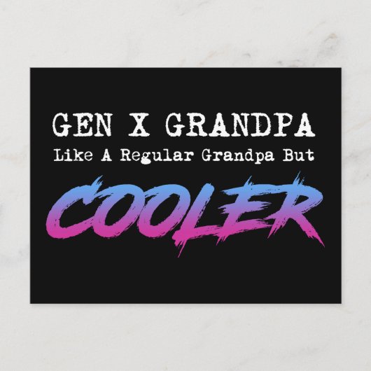 ゲンXおじいちゃん普通のおじいさんみたいだけどクール ポストカード (正面)