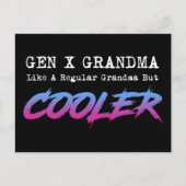 ゲンXおばあちゃんは普通のおばあちゃんみたいだけどクール ポストカード (正面)