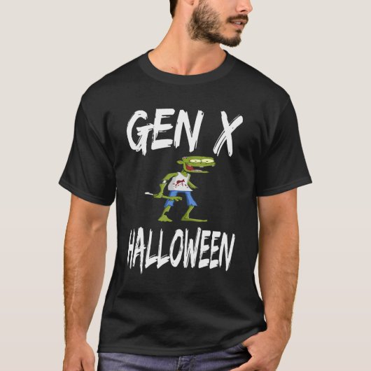 ゲンXゾンビハロウィーン仮装世代X Tシャツ (正面)