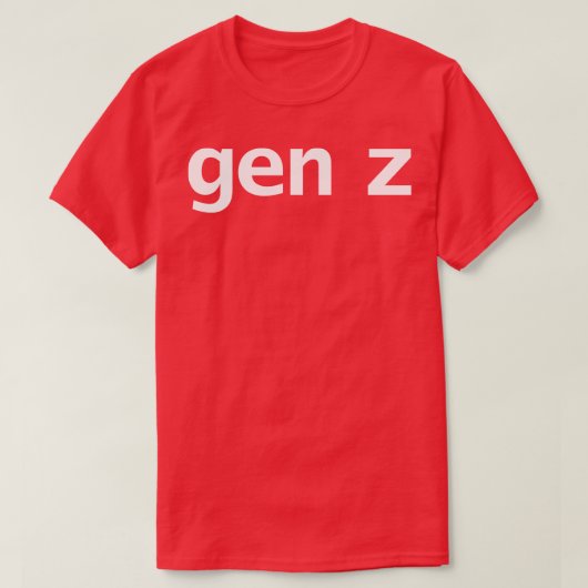 ゲンZミニマルタイポグラフィ Tシャツ (デザイン正面)