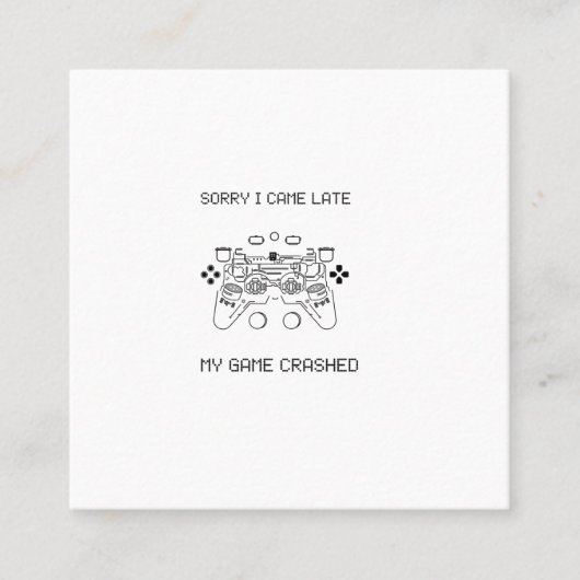 ゲーおもしろいムゲーム_gameがクラッシュ スクエア名刺 (正面)