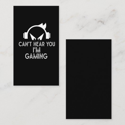 ゲーおもしろいム中毒のゲーマー、子供用ヘッドセットユーモア 名刺 (正面/裏面)