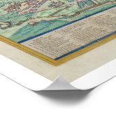 ゲーの「シビタスオルビステラルム」からのローマの地図 ポスター (角)