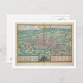 ゲーの「シビタスオルビステラルム」からのローマの地図 ポストカード (正面/裏面)