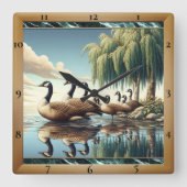 ゲーエレガントゼ自然 スクエア壁時計 (正面)