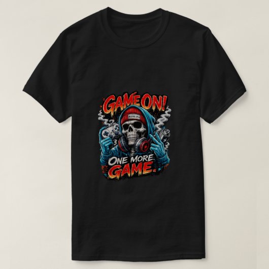 ゲーオン・スカル・ゲーマーTシャツ Tシャツ (デザイン正面)