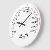 ゲーガーカウンター壁時計 ラージ壁時計 (傾斜)
