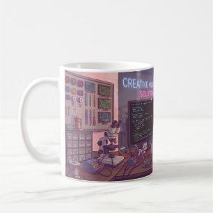 ゲーク コード猫 マグカップ - かわいいプログラマー コーヒー カップ f
