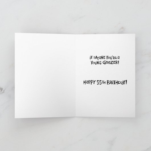 ゲーザー55誕生日 カード (内部)