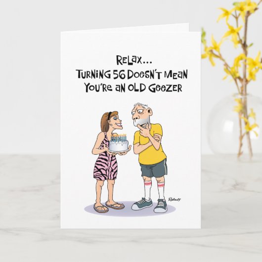 ゲーザー56誕生日 カード (黄色い花)