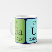 ゲージの定期テーブル名mag コーヒーマグカップ (正面左)