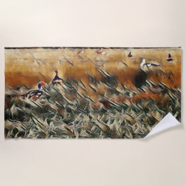 ゲーゼとダックロームアート ビーチタオル