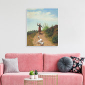 ゲーゼの群れを持ち帰る(Paul Peel著) キャンバスプリント (インサイチュ (リビング))