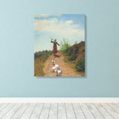 ゲーゼの群れを持ち帰る(Paul Peel著) キャンバスプリント (インサイチュ (ウッドフロア))