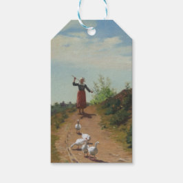 ゲーゼの群れを持ち帰る（Paul Peel著） ギフトタグ