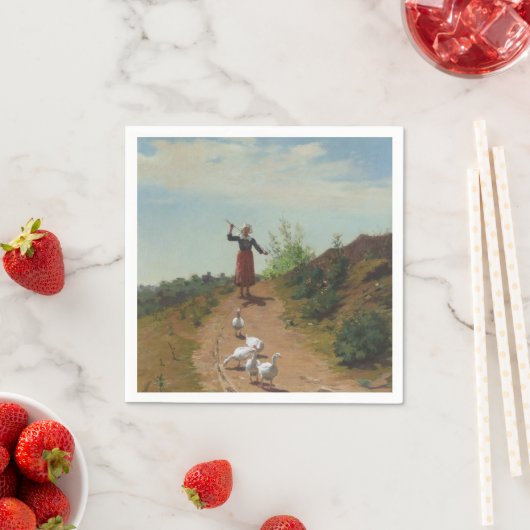 ゲーゼの群れを持ち帰る（Paul Peel著） スタンダードカクテルナプキン (インサイチュ)