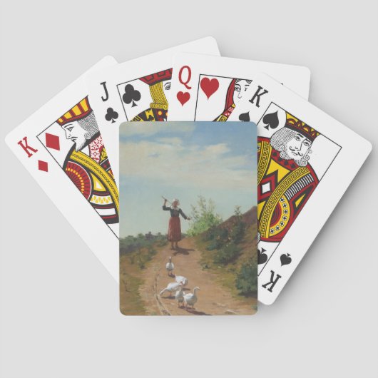 ゲーゼの群れを持ち帰る（Paul Peel著） トランプ (裏面)