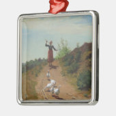 ゲーゼの群れを持ち帰る(Paul Peel著) メタルオーナメント (左)