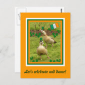 ゲーゼは少しアイルランド語の踊りを演じる ポストカード (正面/裏面)