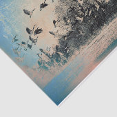 ゲーゼンブルーセピアの群れヴィンテージアンティークテクスチャ 薄葉紙 (詳細)