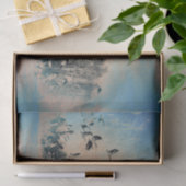 ゲーゼンブルーセピアの群れヴィンテージアンティークテクスチャ 薄葉紙 (ギフト)