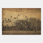 ゲーゼヴィンテージアンティークセピアのテクスチャのデコページ ラッピングペーパーシート (正面3)