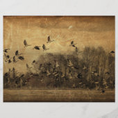 ゲーゼヴィンテージアンティークセピアワイルドライフテクスチャ (正面)