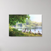 ゲーゼ湖林のかわいい群れ キャンバスプリント (正面)