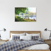 ゲーゼ湖林のかわいい群れ キャンバスプリント (インサイチュ (寝室))