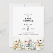 ゲーゼ男女兼用ベビーシャワー招待状 招待状 (正面)