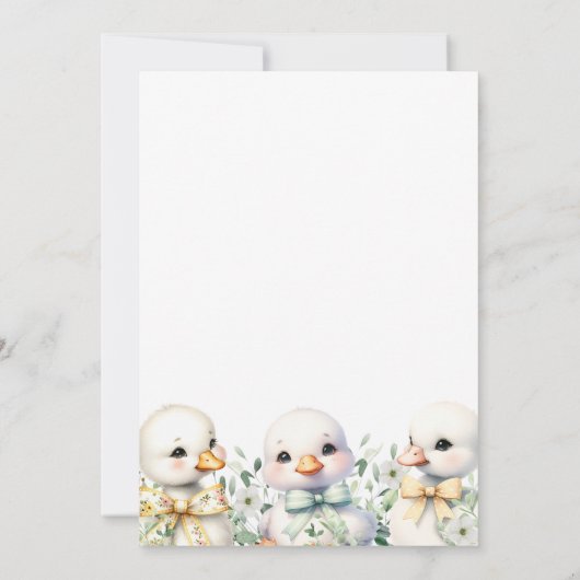 ゲーゼ男女兼用ベビーシャワー招待状 招待状 (裏面)