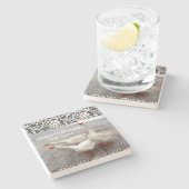 ゲーゼ白 ストーンコースター (横)