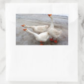 ゲーゼ白 長方形シール (バッグ)