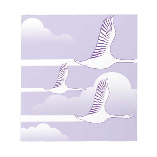 ゲーゼ飛んでいるベクトル ノートパッド (正面)