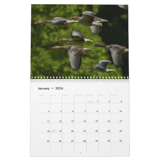 ゲーゼ2025 カレンダー (1月 2026)