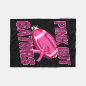 ゲータズピンクアウトサッカーのタックル乳癌 フリースブランケット (正面(横))