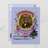 ゲータノドギゼッティ犬の作曲家ドニゼッティ ポストカード (正面/裏面)