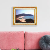 ゲータビーチヴィンテージフレーム キャンバスプリント (インサイチュ (リビング))