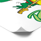 ゲータロックrock n roll aligator cartoon ポスター (角)