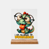 ゲーターアおもしろいルギーの朝のワードアート アクリルサイン (正面)