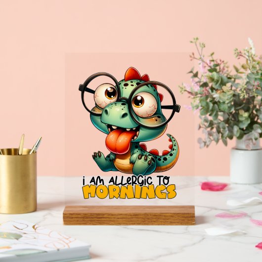 ゲーターアおもしろいルギーの朝のワードアート アクリルサイン (ウェディング)